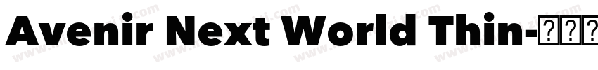 Avenir Next World Thin字体转换